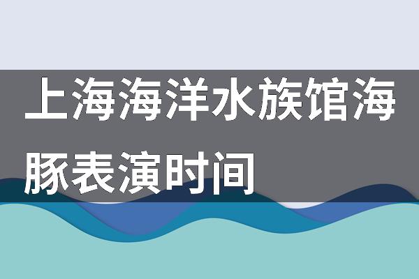 上海海洋水族馆海豚表演时间