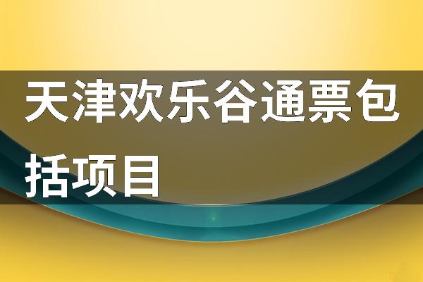 天津欢乐谷通票包括项目